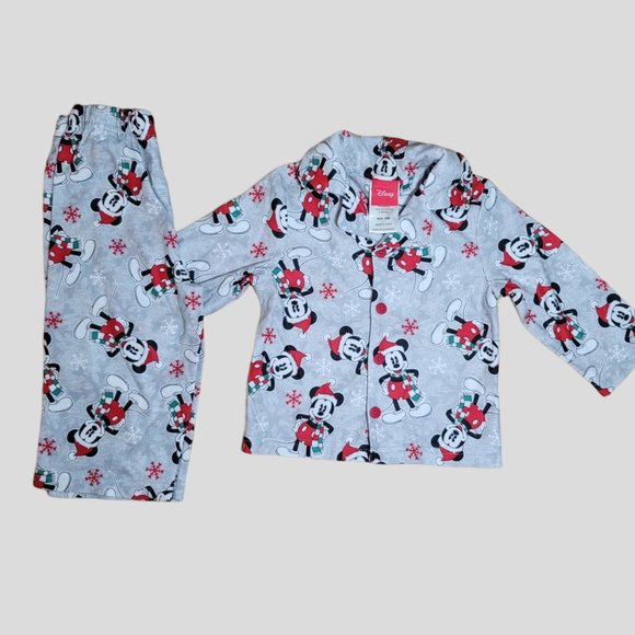 NWOT Disney Christmas Holiday Fleece Pajama Set Toddler 18 mo - Picture 1 of 4